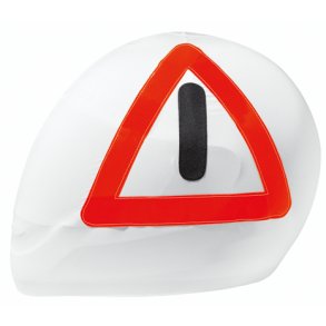 Held Hjelmpose med advarselstrekant hvid